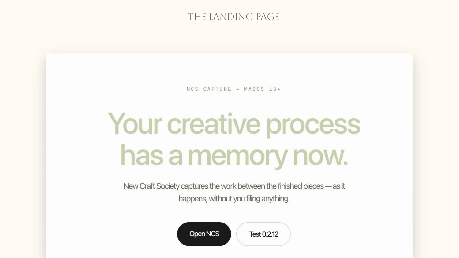 The landing hero