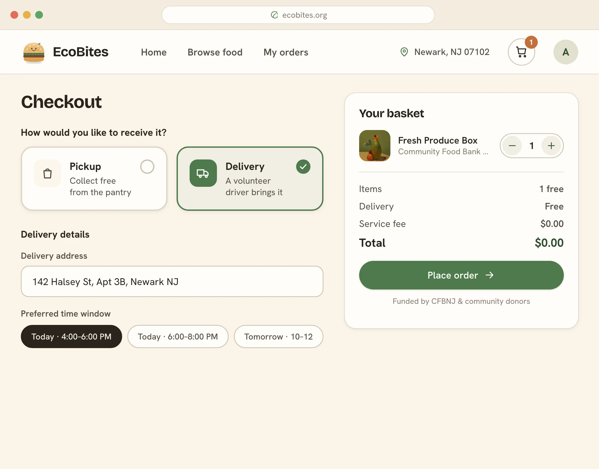 EcoBites &mdash; Checkout
