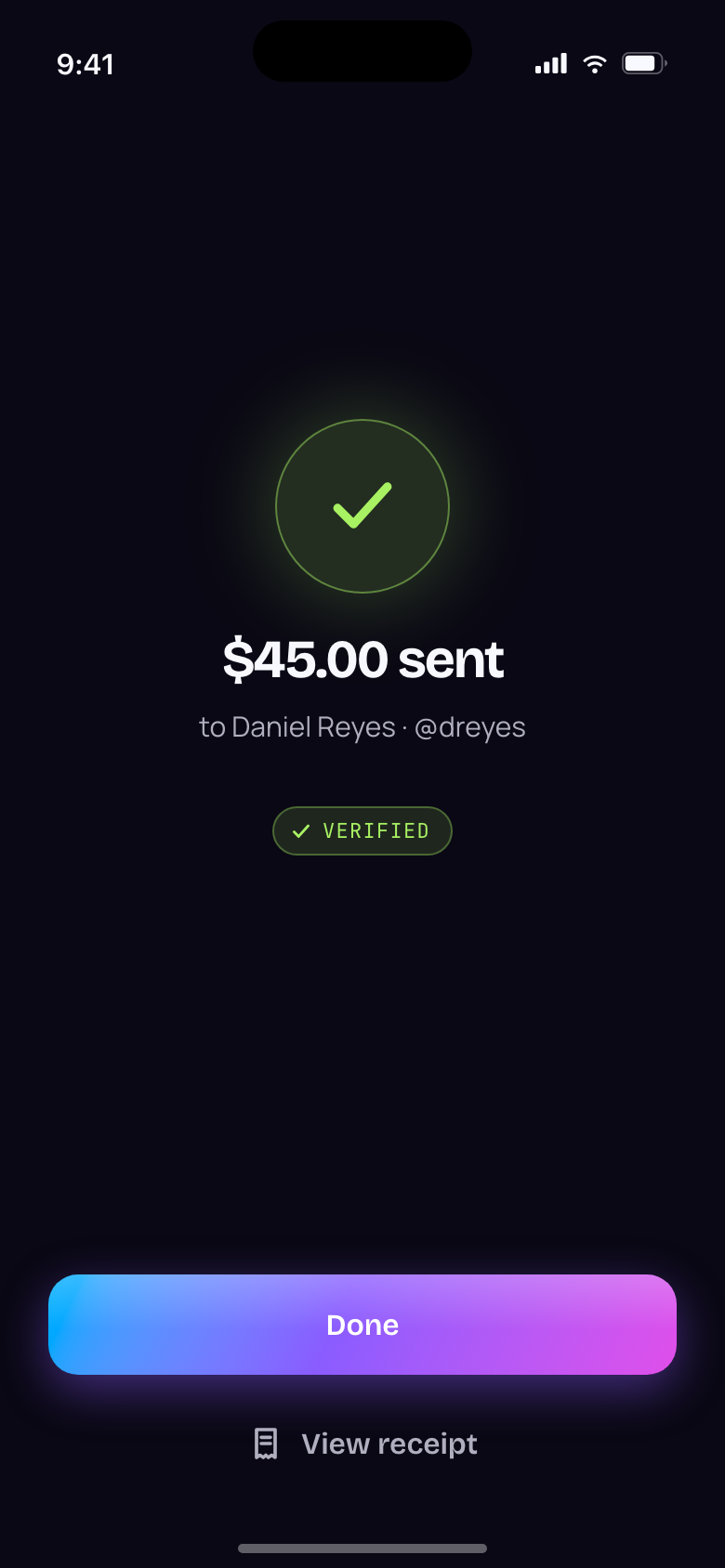 TruePay &mdash; Sent